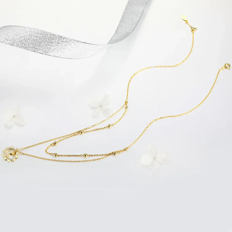(kép) PANDORA típusú nap hold collier nyaklánc - SCN305 - Megtekintés 4