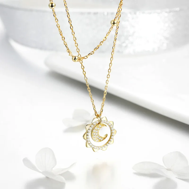 (kép) PANDORA típusú nap hold collier nyaklánc - SCN305 - Megtekintés 5