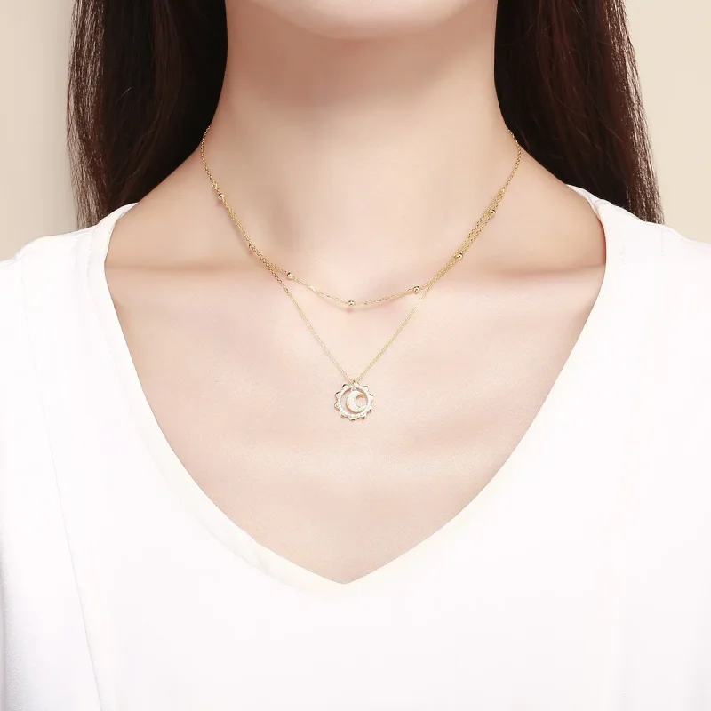 (kép) PANDORA típusú nap hold collier nyaklánc - SCN305 - Megtekintés 6