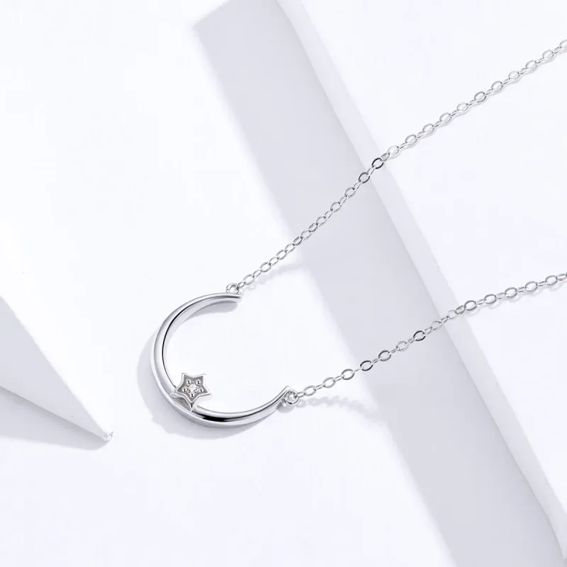 (kép) PANDORA típusú offset csillag collier nyaklánc - SCN382 - Megtekintés 3