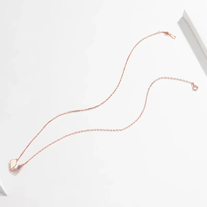 (kép) PANDORA típusú origami szív collier nyaklánc - SCN330 - Megtekintés 3