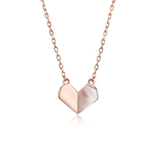(kép) PANDORA típusú origami szív collier nyaklánc - SCN330