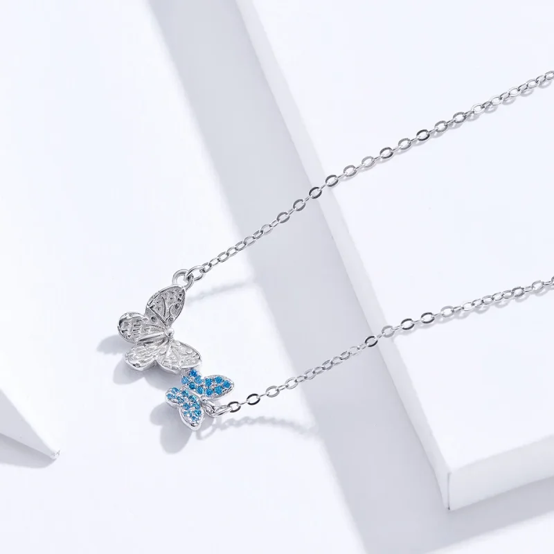 (kép) PANDORA típusú pillangó collier nyaklánc - SCN384 - Megtekintés 3