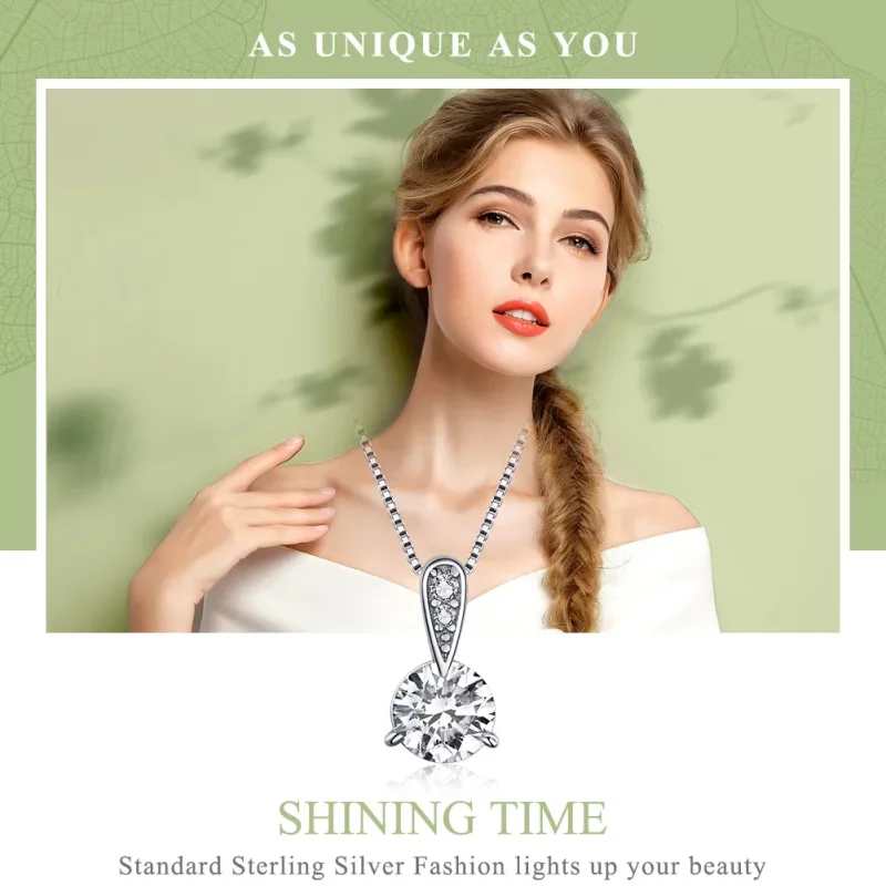 (kép) PANDORA típusú ragyogó idő collier nyaklánc - SCN314 - Megtekintés 2
