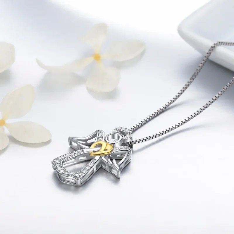 (kép) PANDORA típusú őrangyal collier nyaklánc - SCN123 - Megtekintés 6