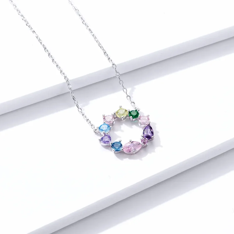 (kép) PANDORA típusú szerencsés koszorú collier nyaklánc - BSN178 - Megtekintés 3
