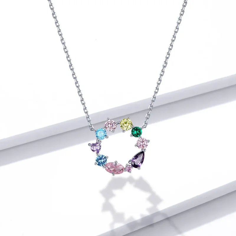 (kép) PANDORA típusú szerencsés koszorú collier nyaklánc - BSN178 - Megtekintés 6