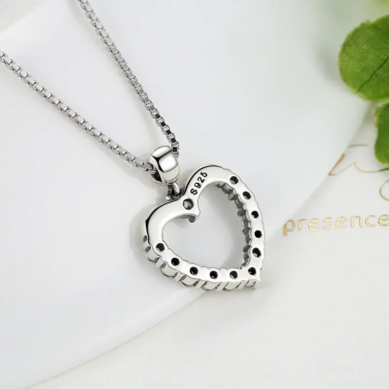 (kép) PANDORA típusú szikrázó szív collier nyaklánc - SCN025 - Megtekintés 6