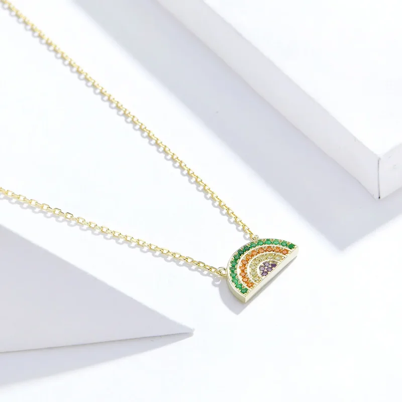 (kép) PANDORA típusú szivárvány collier nyaklánc - SCN378 - Megtekintés 2