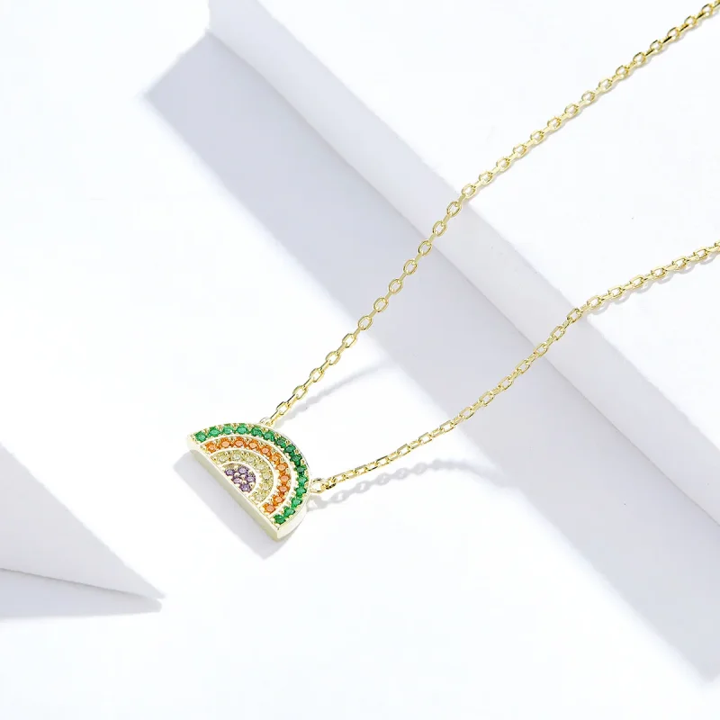 (kép) PANDORA típusú szivárvány collier nyaklánc - SCN378 - Megtekintés 3