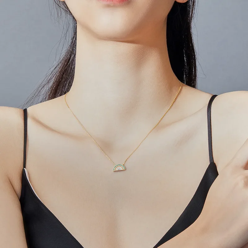 (kép) PANDORA típusú szivárvány collier nyaklánc - SCN378 - Megtekintés 6