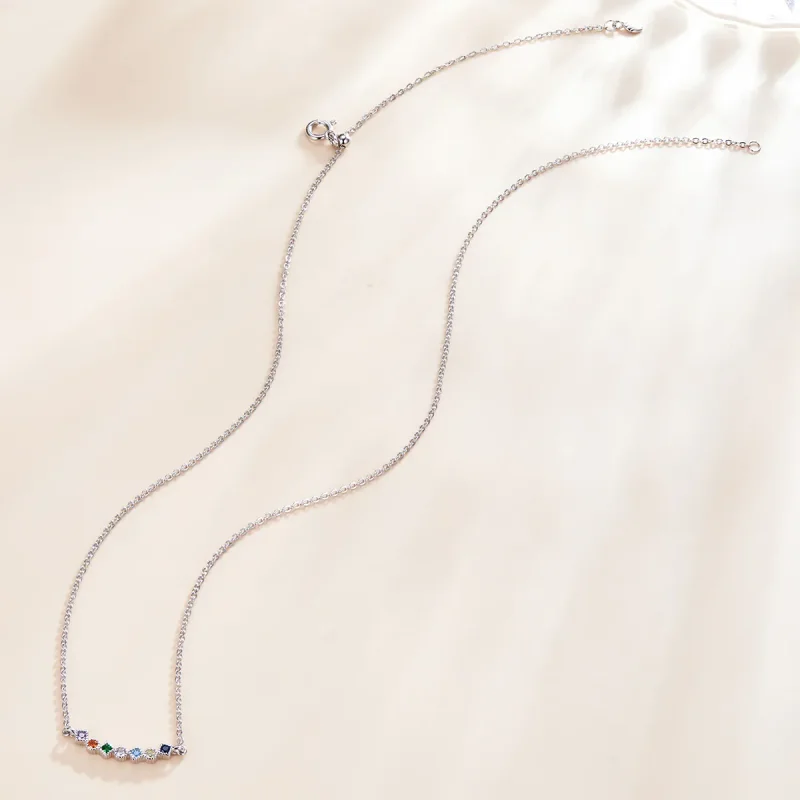(kép) PANDORA típusú szivárvány collier nyaklánc - SCN451 - Megtekintés 2
