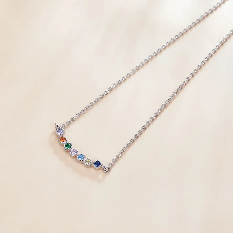 (kép) PANDORA típusú szivárvány collier nyaklánc - SCN451 - Megtekintés 4