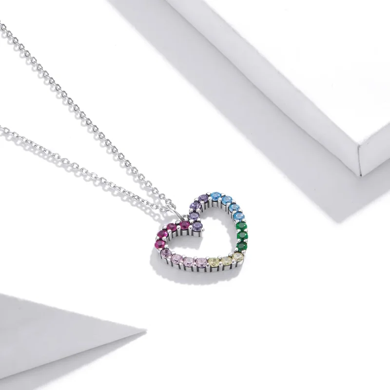 (kép) PANDORA típusú szivárvány szeretete collier nyaklánc - SCN449 - Megtekintés 2