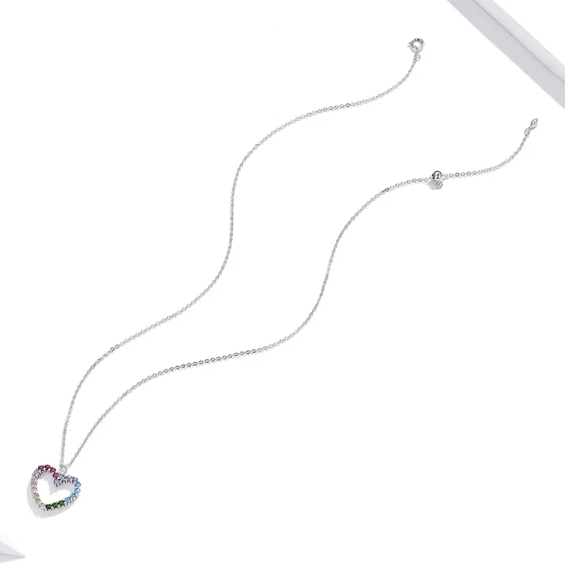 (kép) PANDORA típusú szivárvány szeretete collier nyaklánc - SCN449 - Megtekintés 4