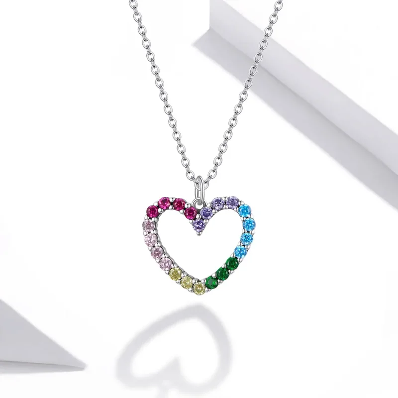 (kép) PANDORA típusú szivárvány szeretete collier nyaklánc - SCN449 - Megtekintés 5