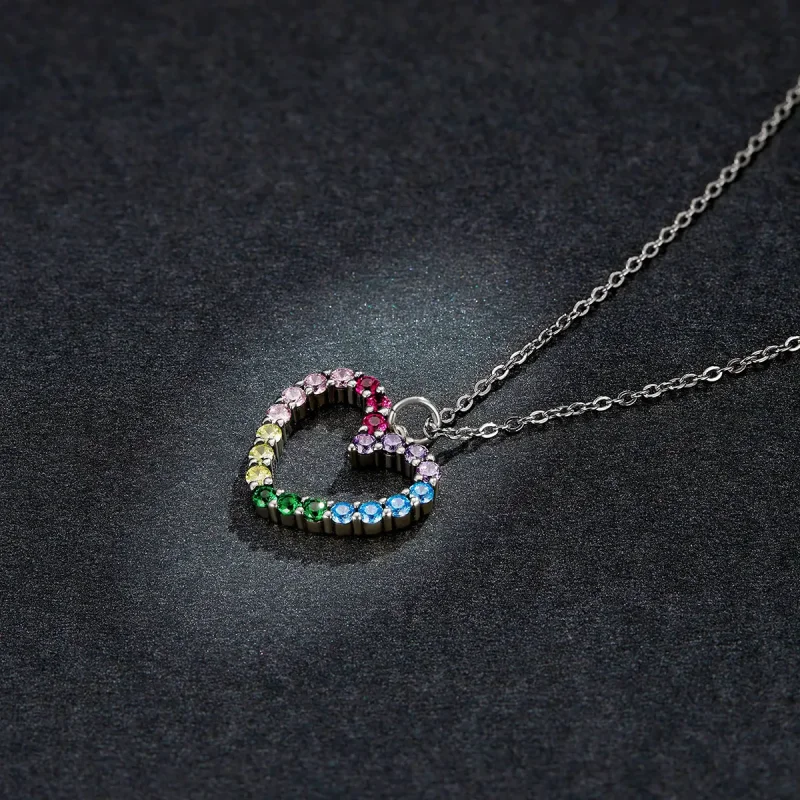 (kép) PANDORA típusú szivárvány szeretete collier nyaklánc - SCN449 - Megtekintés 6