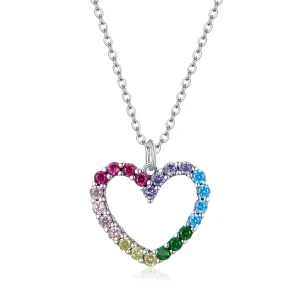 (kép) PANDORA típusú szivárvány szeretete collier nyaklánc - SCN449