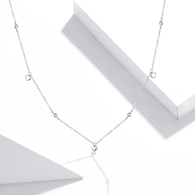 (kép) PANDORA típusú szív alakja collier nyaklánc - SCN417 - Megtekintés 5