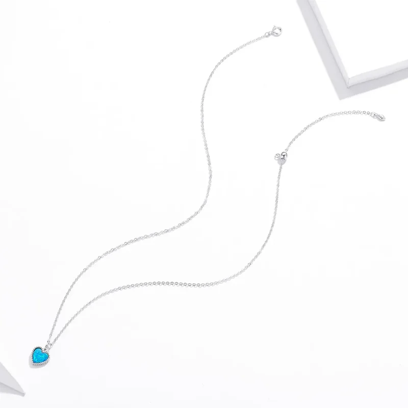 (kép) PANDORA típusú szív collier nyaklánc - SCN413 - Megtekintés 4