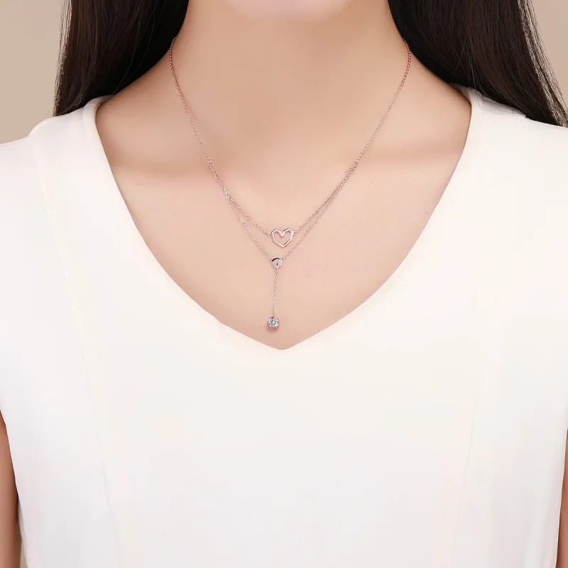 (kép) PANDORA típusú szív földje collier nyaklánc - SCN317 - Megtekintés 6