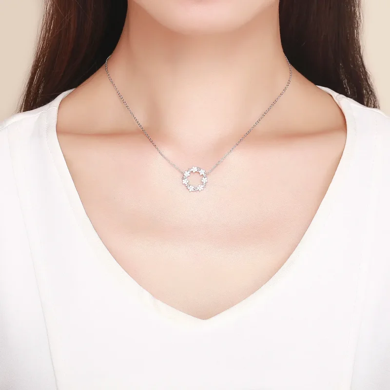 (kép) PANDORA típusú tele csillagokkal collier nyaklánc - BSN028 - Megtekintés 6