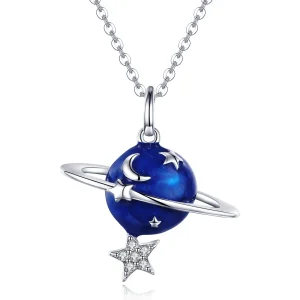 (kép) PANDORA típusú titkos bolygó collier nyaklánc - BSN007