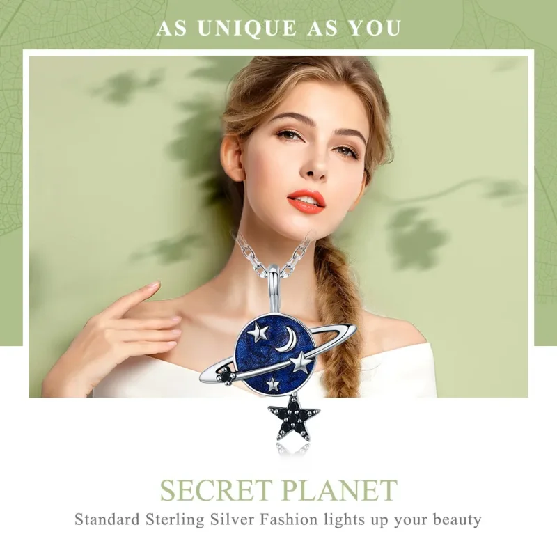 (kép) PANDORA típusú titokzatos bolygó collier nyaklánc - SCN230 - Megtekintés 2