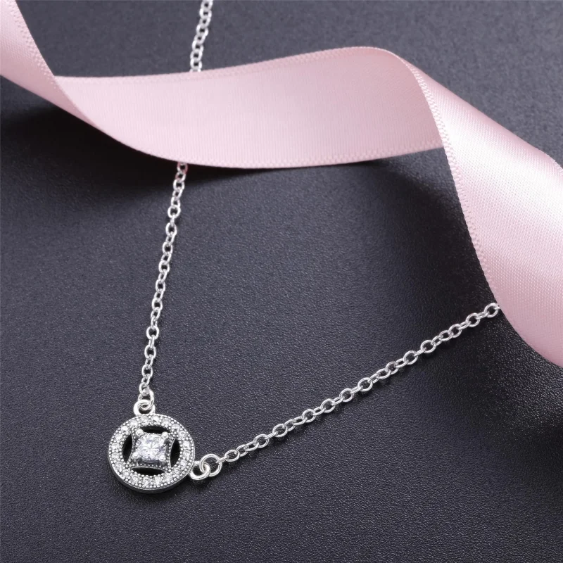 (kép) PANDORA Vintage Allure, Tiszta CZ Medál Nyaklánc - 590523CZ-45 - Megtekintés 3