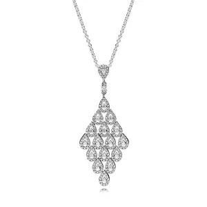(kép) PANDORA Ragyogó zuhatag nyaklánc - 396262CZ-80