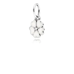 (kép) PANDORA Sterling ezüst, cirkónia, fehér tűzzománc - 390365EN12