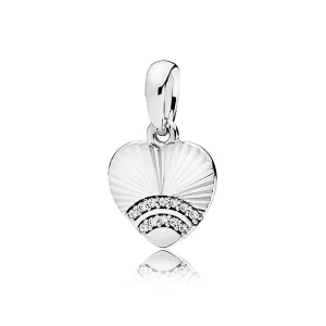 PANDORA Vintage szívalakú legyező - 397286CZ (kép) PANDORA Vintage szívalakú legyező - 397286CZ
