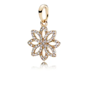 PANDORA Virág formájú 14 k aranymedál áttetsző cirkóniával - 350179CZ (kép) PANDORA Virág formájú 14 k aranymedál áttetsző cirkóniával - 350179CZ