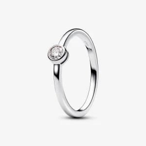 Pandora Era Lab-grown Diamond Bezel Ring 0.15 carat tw Sterling Silver - 192894C01 (kép) Pandora Era Lab-grown Diamond Bezel Ring 0.15 carat tw Sterling Silver - 192894C01