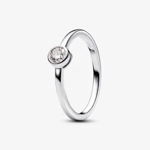 Pandora Era Lab-grown Diamond Bezel Ring 0.25 carat tw Sterling Silver - 192900C01 (kép) Pandora Era Lab-grown Diamond Bezel Ring 0.25 carat tw Sterling Silver - 192900C01