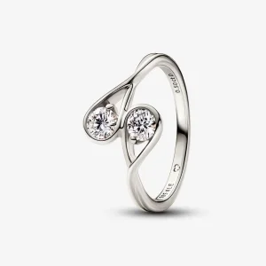 (kép) Pandora Infinite Lab-grown Diamond Double Facing Ring 0.50 carat tw 14k White Gold - 152585C01