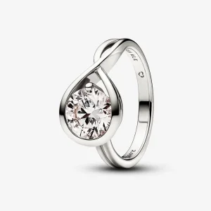 (kép) Pandora Infinite Lab-grown Diamond Ring 2.00 carat tw 14k White Gold - 152413C01