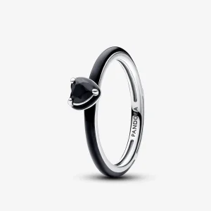 Pandora ME fekete chakra szív gyűrű - 193088C01 (kép) Pandora ME fekete chakra szív gyűrű - 193088C01