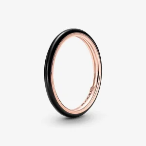 Pandora ME fekete tűzzománc gyűrű - 189655C01 (kép) Pandora ME fekete tűzzománc gyűrű - 189655C01