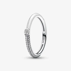 Pandora ME pavé és fehér dupla gyűrű - 192528C02 (kép) Pandora ME pavé és fehér dupla gyűrű - 192528C02