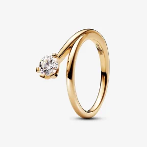 Pandora Nova Lab-grown Diamond Asymmetric Ring 0.50 carat tw 14k Gold - 152891C01 (kép) Pandora Nova Lab-grown Diamond Asymmetric Ring 0.50 carat tw 14k Gold - 152891C01