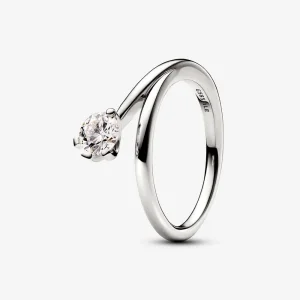 Pandora Nova Lab-grown Diamond Asymmetric Ring 0.50 carat tw 14k White Gold - 152897C01 (kép) Pandora Nova Lab-grown Diamond Asymmetric Ring 0.50 carat tw 14k White Gold - 152897C01