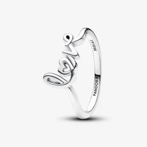 Pandora Írott betűs love felirat gyűrű - 193058C00 (kép) Pandora Írott betűs love felirat gyűrű - 193058C00
