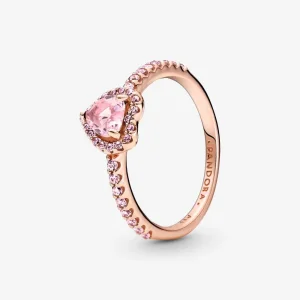 Pandora Szikrázó kiemelt szív gyűrű - 188421C04 (kép) Pandora Szikrázó kiemelt szív gyűrű - 188421C04