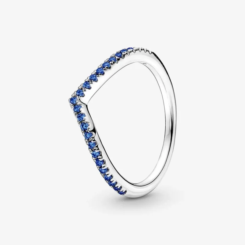 (kép) Pandora Timeless kék ragyogó kívánság gyűrű - 196316C02