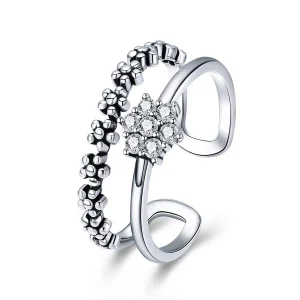 PANDORA típusú elegáns temperamentum nyitott gyűrű - SCR428 (kép) PANDORA típusú elegáns temperamentum nyitott gyűrű - SCR428