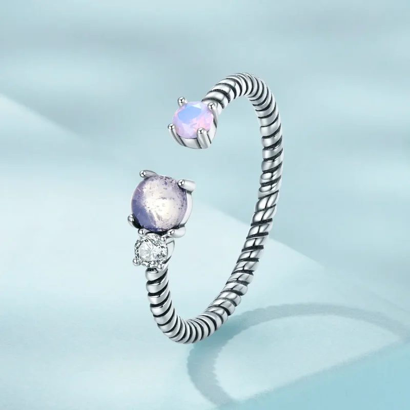 (kép) PANDORA típusú Gem Twist nyitott gyűrű - SCR839 - Megtekintés 2