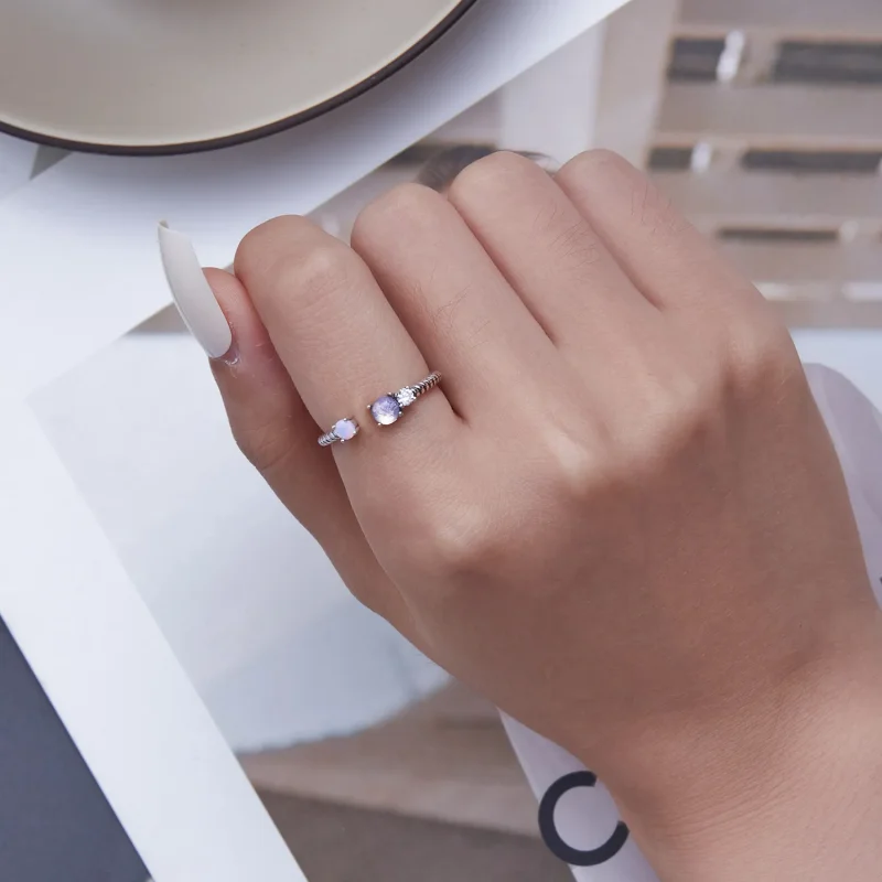 (kép) PANDORA típusú Gem Twist nyitott gyűrű - SCR839 - Megtekintés 5