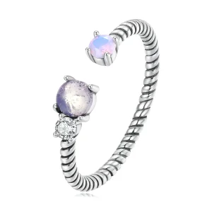 PANDORA típusú Gem Twist nyitott gyűrű - SCR839 (kép) PANDORA típusú Gem Twist nyitott gyűrű - SCR839