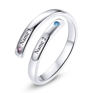 PANDORA típusú Gravírozott dupla nyitott gyűrű - SCR747 (kép) PANDORA típusú Gravírozott dupla nyitott gyűrű - SCR747